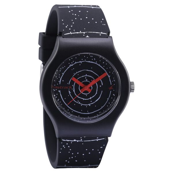 Fastrack Space Rover Quartz Analog Black Dial Silicone Strap Unisex Watch - image number 0