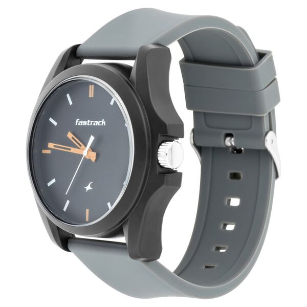 Fastrack Fastfit Quartz Analog Grey Dial Grey Colour Silicone Strap Unisex Watch - image number 2