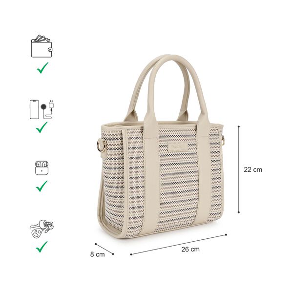 Textured Weave Satchel - image number 2