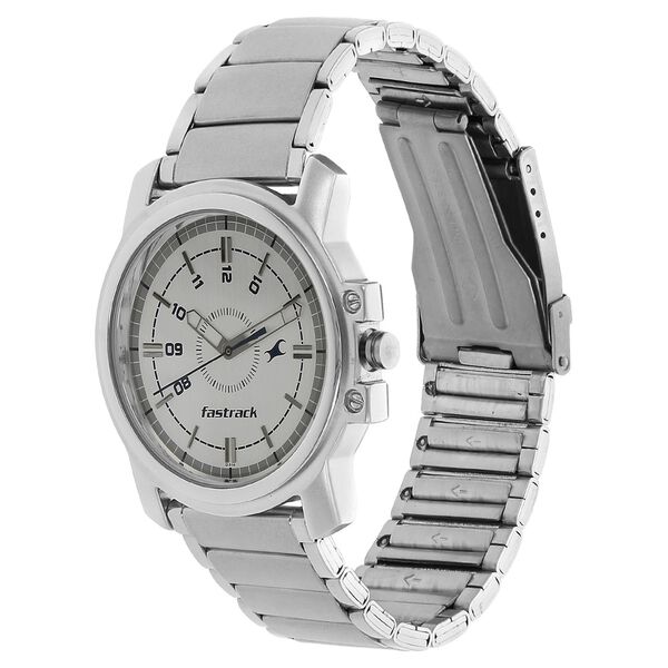Fastrack Quartz Analog White Dial Stainless Steel Strap Watch for Guys - image number 1