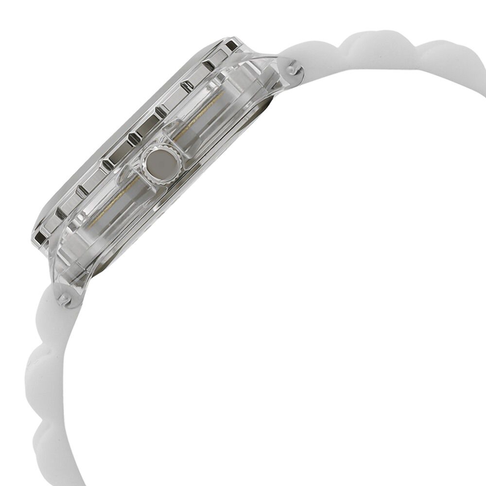 Fastrack Trendies Quartz Analog Silver Dial Silicone Strap Watch for Girls