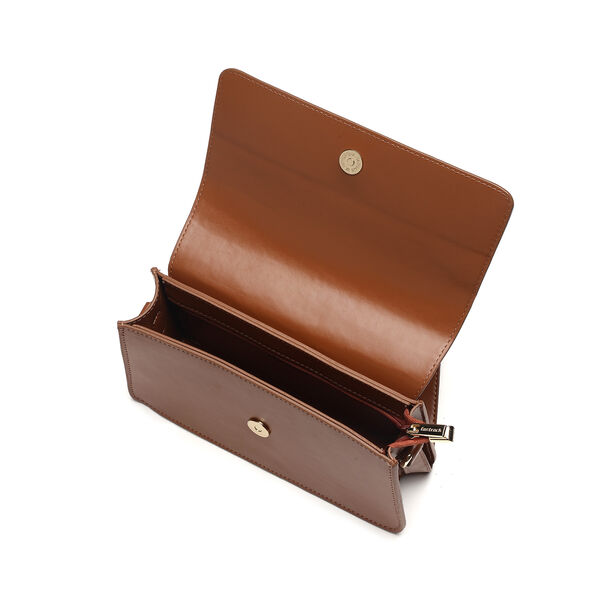 Fastrack Structured Shoulder Bag for Women | Trendy Shoulder Bag for Girls, Ladies, Women | Chic Textured Bag Made of High Quality Faux Leather (Tan) - image number 6