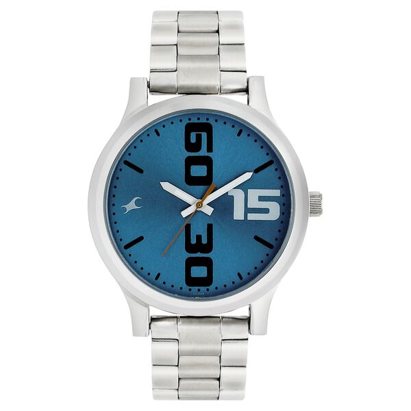 Fastrack Bold Quartz Analog Blue Dial Stainless Steel Strap Watch for Guys - image number 0