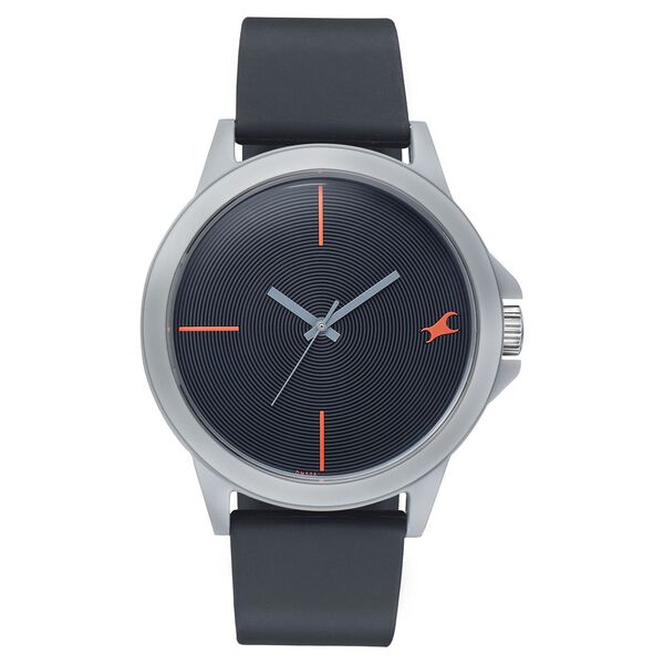 Fastrack Tees Quartz Analog Black Dial Silicone Strap Unisex Watch - image number 1