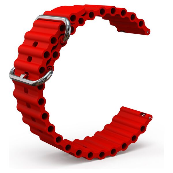 Fastrack Smart Red Silicone Bubble Strap 22 mm - image number 1