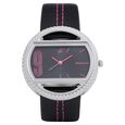 Fastrack Quartz Analog Purple Dial Leather Strap Watch for Girls