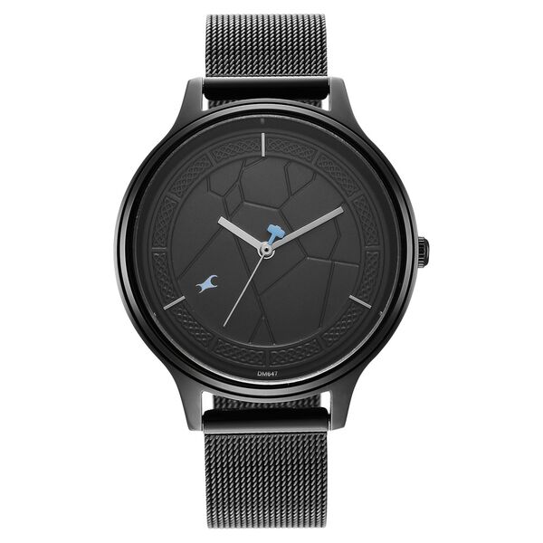 Fastrack Thor Quartz Analog Black Dial Stainless Steel Strap Watch for Girls - image number 2