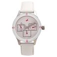 Fastrack Quartz Multifunction Red Dial Leather Strap Watch for Girls
