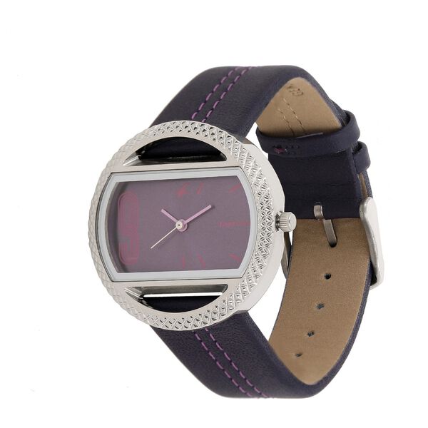 Fastrack Quartz Analog Purple Dial Leather Strap Watch for Girls - image number 1