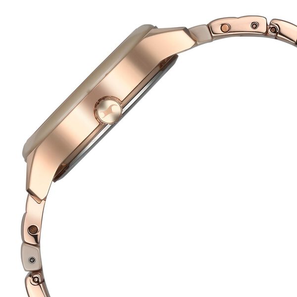 Fastrack Cerame Quartz Multifunction Beige Dial With Champagne Color Steel & Ceramic Strap Watch For Girls - image number 4