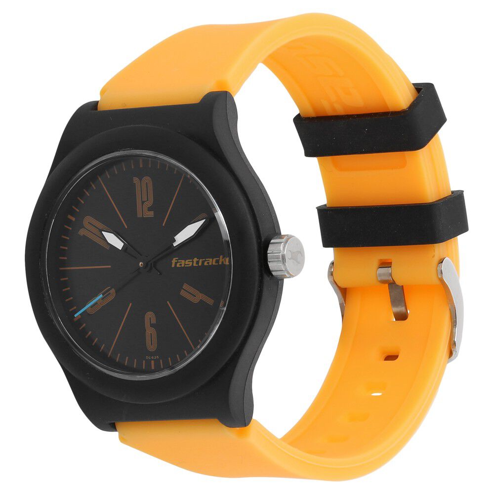Fastrack orange sale dial watch