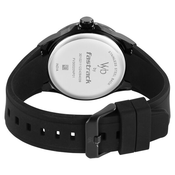 Vyb Challenger By Fastrack Quartz Analog Black Dial Silicone Strap Watch For Guys - image number 5