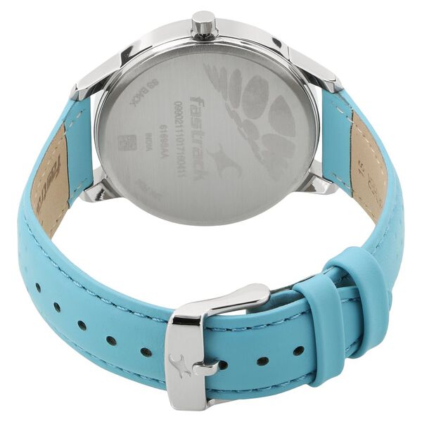 Fastrack Loopholes Quartz Analog Blue Dial Leather Strap Watch for Girls - image number 3