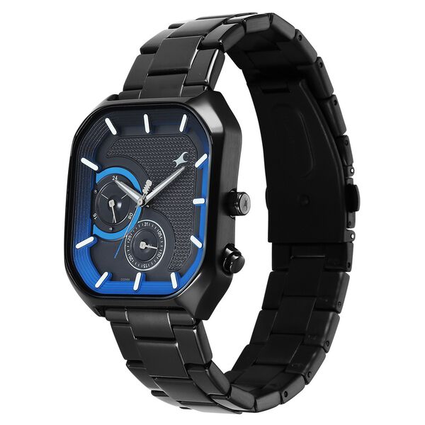 Fastrack Groove Multifunction Grey Dial Metal Strap Guy's Watch with Lume indices - image number 2