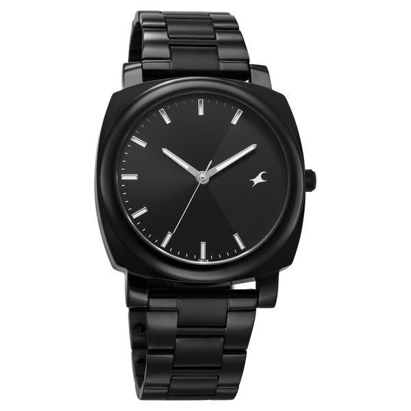 Fastrack Stunners X Quartz Analog Black Dial Stainless Steel Strap Watch For Guys - image number 1