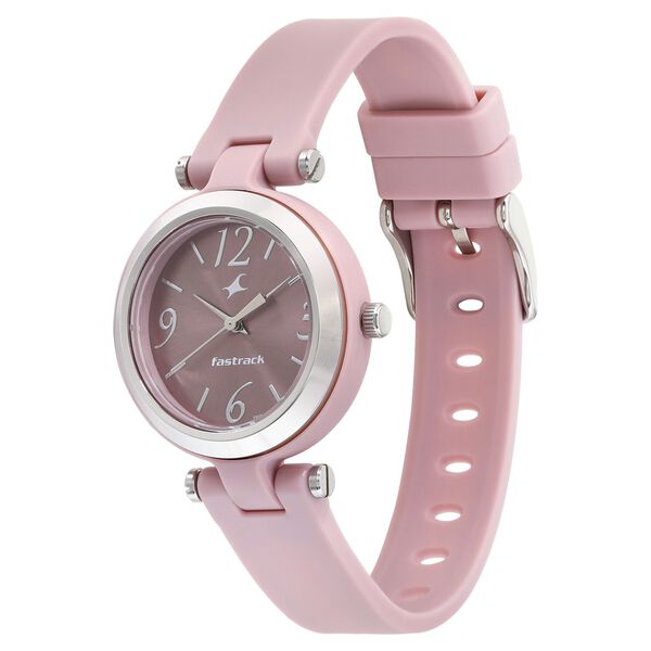 Fastrack Trendies Quartz Analog Pink Dial Silicone Strap Watch for Girls - image number 2