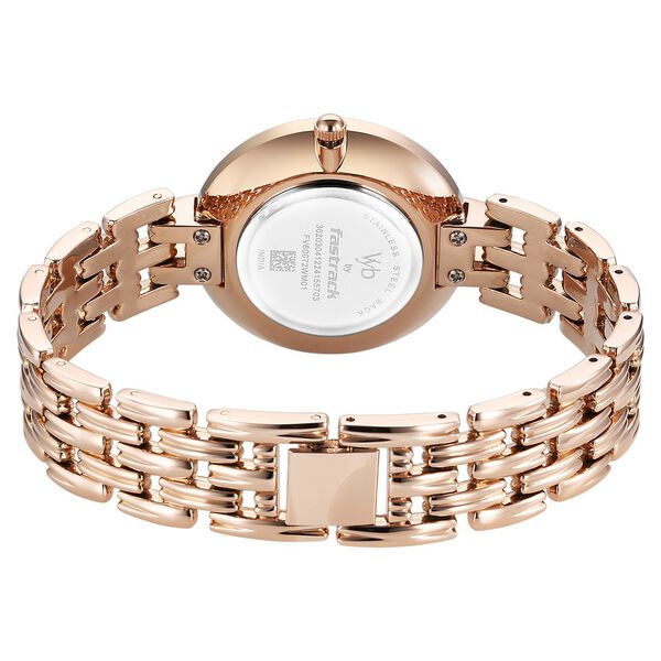 Vyb Eclipse By Fastrack Quartz Analog Black Dial Metal Strap Watch For Girls - image number 5