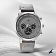 Fastrack Kronos Multifunction Grey Dial Leather Strap Watch for Guys - image number 3