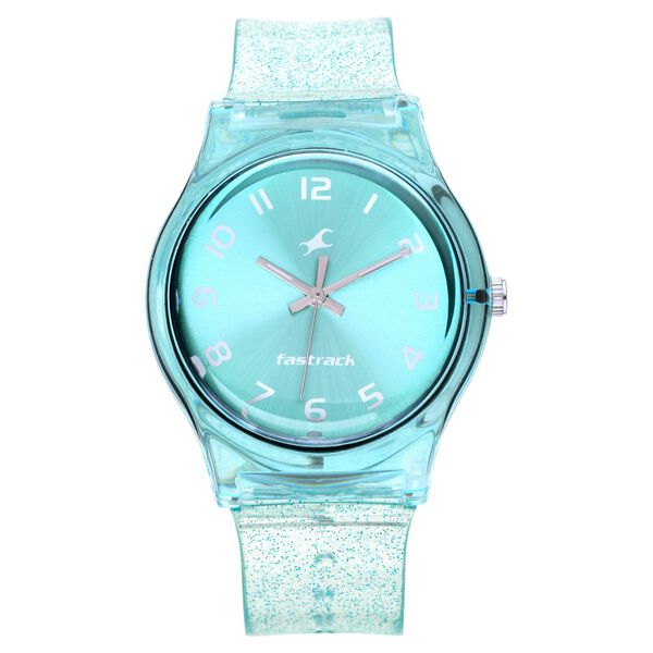 Fastrack Sparkle Quartz Analog Blue Dial Polyurethane Strap Unisex Watch - image number 1