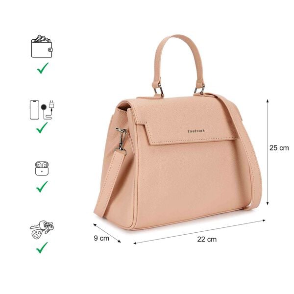 Fastrack Pebbled Satchel Bag - image number 8