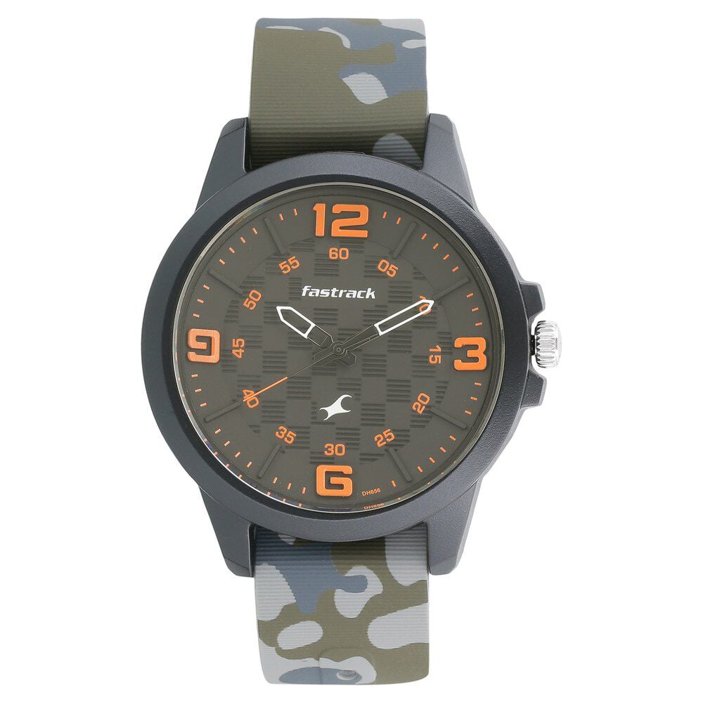 Fastrack Trendies Quartz Analog Black Dial Silicone Strap Watch for
