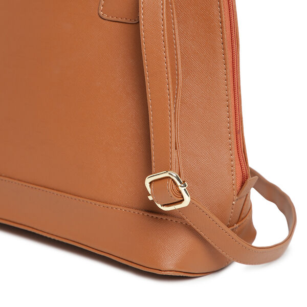 Fastrack Structured Satchel Bag for Women | Classic Bag for Girls, Ladies, Women |� Spacious Bag for College, Work Made of High Quality Faux Leather (Tan) - image number 3