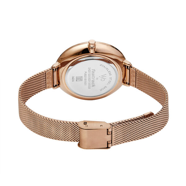 Fastrack Vyb Halo Quartz Analog White Dial Stainless Steel Strap Watch for Girls - image number 6
