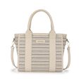 Textured Weave Satchel - image number 3