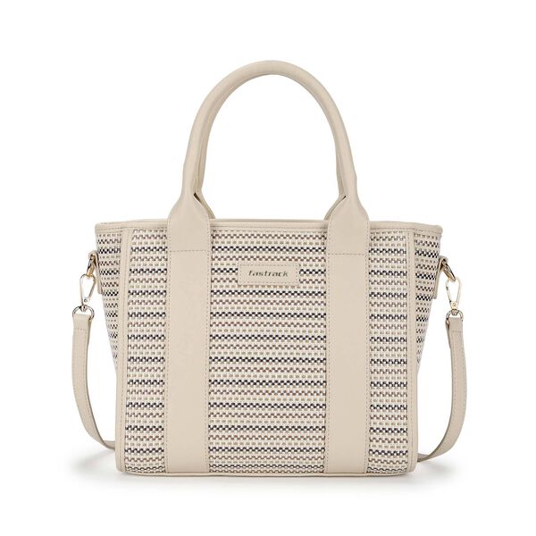 Textured Weave Satchel - image number 3