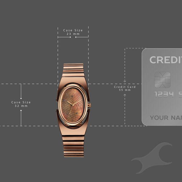 Fastrack UFO Quartz Analog Brown Mother Of Pearl Dial Brown Colour Stainless Steel Strap Watch For Girls - image number 3