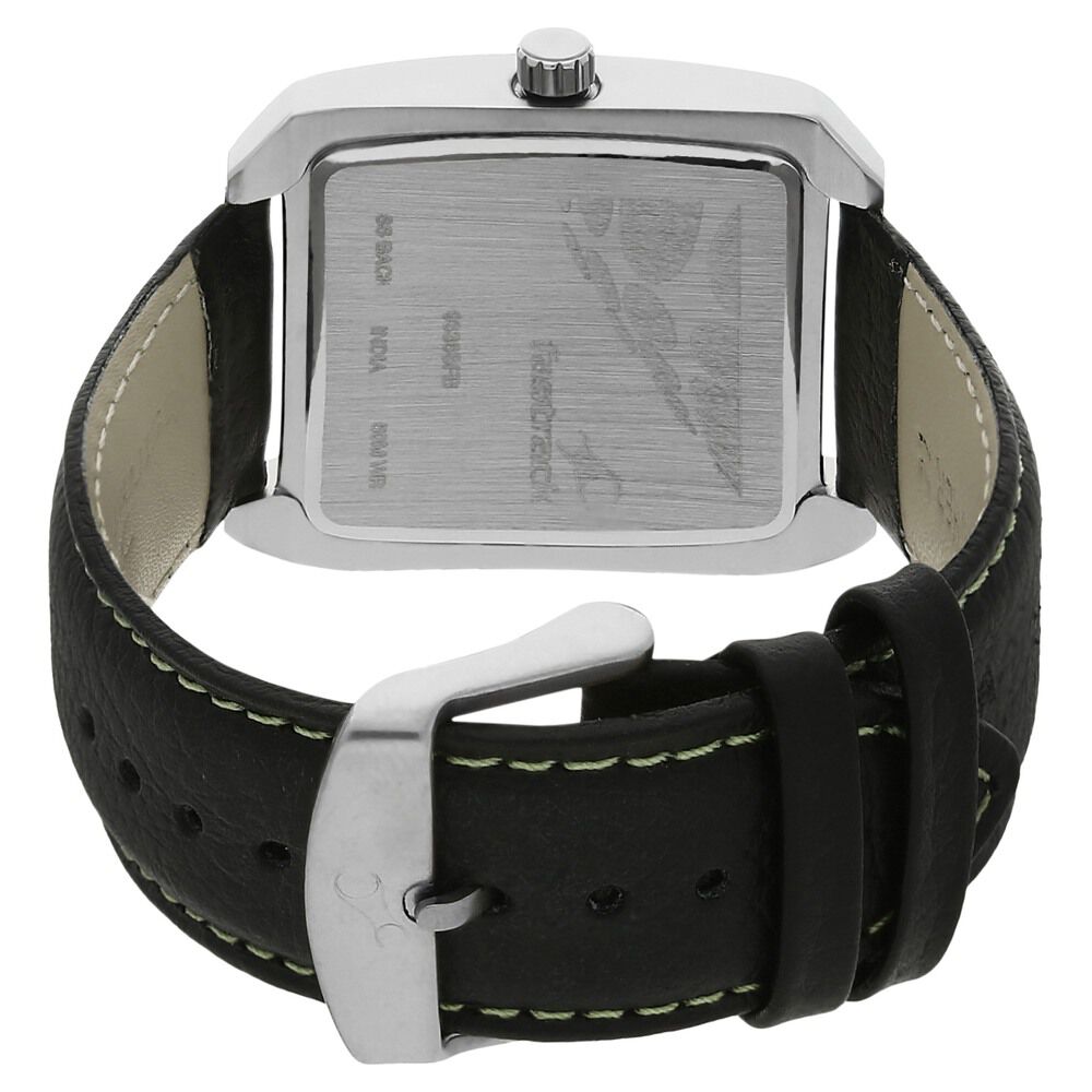 Buy Online Fastrack Quartz Analog Silver Dial Leather Strap Watch for Guys nk9336sl02 Fastrack