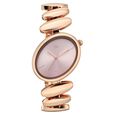 Vyb Successor By Fastrack Quartz Analog Brown Dial Brown Metal Strap Watch For Girls