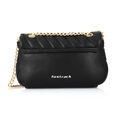 Fastrack Quilted Chain-Sling Bag in Black - image number 3