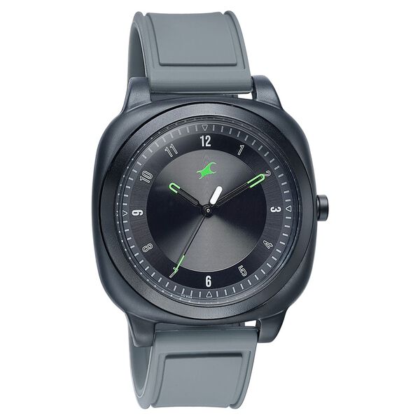 Fastrack Hype Retro Aracde Quartz Analog Unisex Watch With Black Dial Grey Silicone Strap Watch For Unisex - image number 1