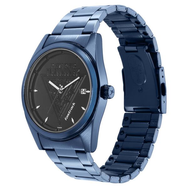 Fastrack Thor Quartz Analog with Date Black Dial Metal Strap Watch for Guys - image number 3