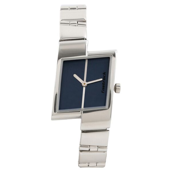 Fastrack Quartz Analog Blue Dial Stainless Steel Strap Watch for Girls - image number 0