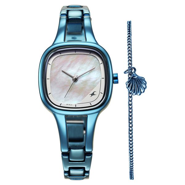 Fastrack Pulse Quartz Analog Mother Of Pearl Dial Metal Strap Watch for Girls - image number 0