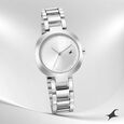 Fastrack Stunners Quartz Analog Silver Dial Stainless Steel Strap Watch for Girls - image number 0