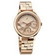 Fastrack Cerame Quartz Multifunction Beige Dial With Champagne Color Steel & Ceramic Strap Watch For Girls - image number 2