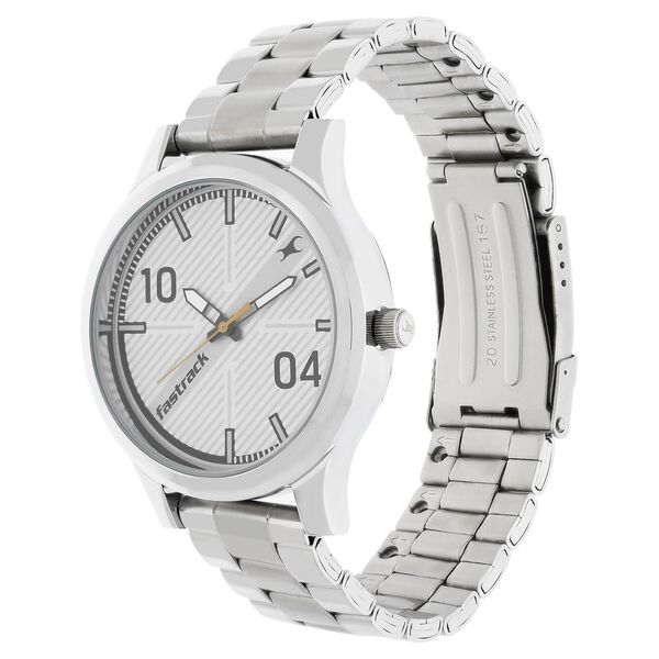 Fastrack Fundamentals Quartz Analog Brown Dial Stainless Steel Strap Watch for Guys - image number 2