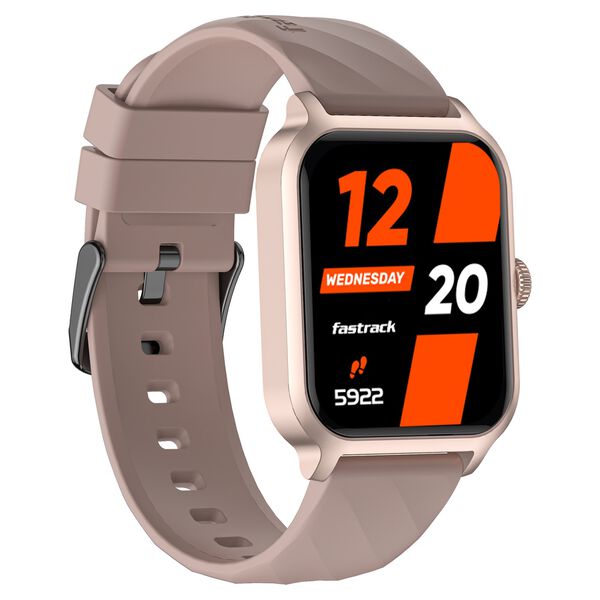 Fastrack Rave FX2 with 4.64 cm UltraVU HD Display, SingleSync BT Calling, Functional Crown with Beige Strap - image number 1