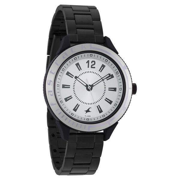 Fastrack Modular Quartz Analog Silver Dial Stainless Steel Strap Watch for Girls - image number 0