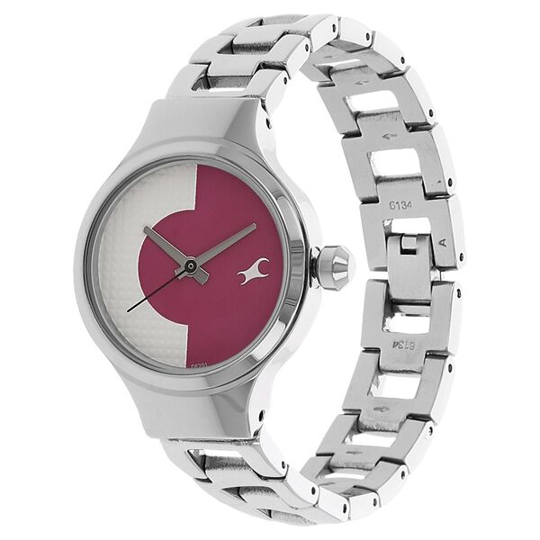 Fastrack Quartz Analog Bicolour Dial Metal Strap Watch for Girls - image number 1