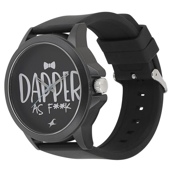 Fastrack Quartz Analog Black Dial Silicone Strap Watch for Unisex - image number 1