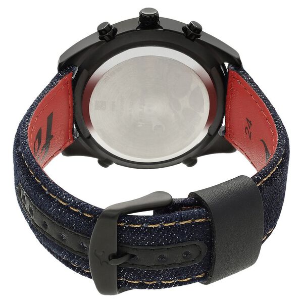 Fastrack Denim Quartz Analog Digital Black Dial Denim Strap Watch for Guys - image number 4