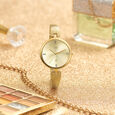 Fastrack Vyb Diva Quartz Analog Golden Dial Metal Strap Watch for Girls - image number 2