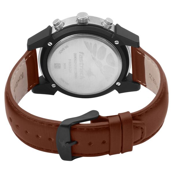 Fastrack Modular Quartz Analog White Dial Leather Strap Watch for Guys - image number 4