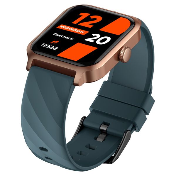 Fastrack Rave FX2 with 4.64 cm UltraVU HD Display, SingleSync BT Calling, Functional Crown with Teal Strap - image number 2