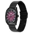 Vyb Drift By Fastrack Quartz Analog Purple Dial Black Stainless Steel Strap Watch For Guys - image number 4