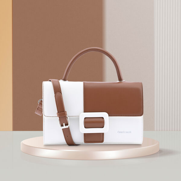 Fastrack Snap and Style Satchel in White and  Tan - image number 0